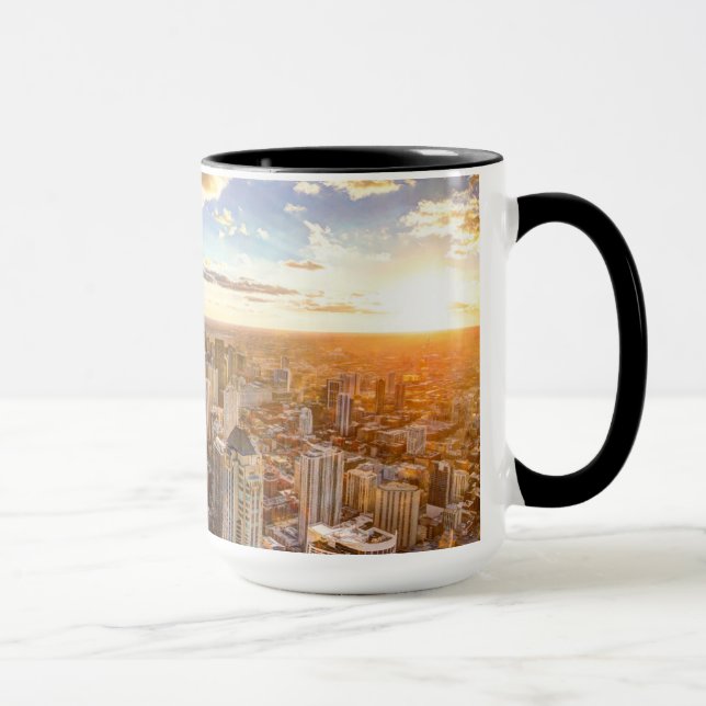 Mug Coucher de soleil sur Chicago (Droite)