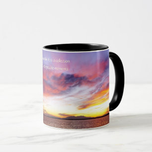 Mug Coucher de soleil sur la mer, personnalisable