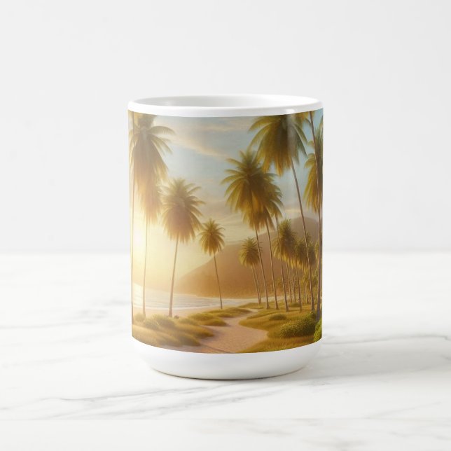 Mug coucher de soleil sur la plage des Caraïbes/tropic (Centre)