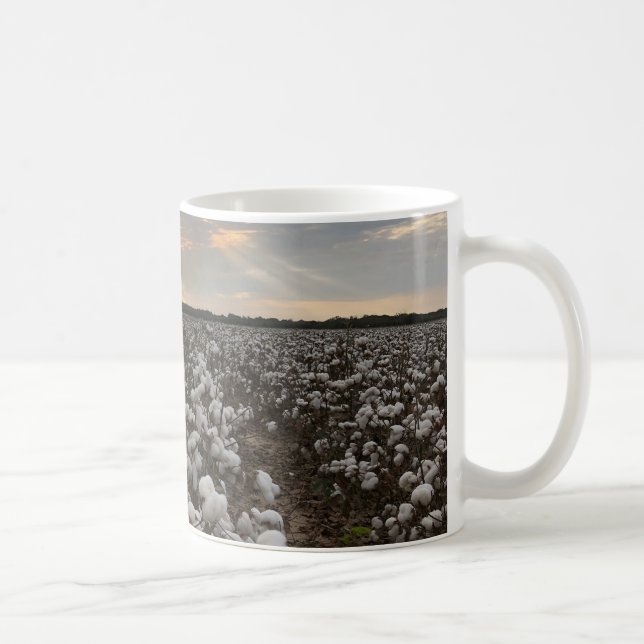 Mug Coucher de soleil sur le champ de coton (Droite)
