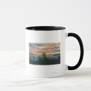 Mug Coucher de soleil sur le lac, Adirondack Mts dans
