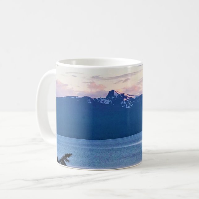 Mug Coucher de soleil sur le lac Crescent, Oregon (Devant gauche)
