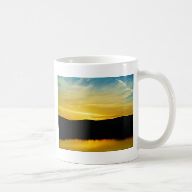 Mug Coucher de soleil sur le lac Mt Yellow (Droite)