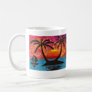 Mug - Coucher de soleil sur l'île tropicale