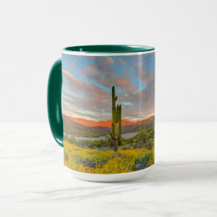 Mug Coucher de soleil sur paysage désertique