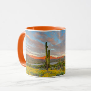 Mug Coucher de soleil sur paysage désertique