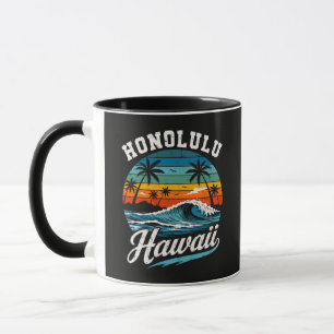 Mug Coucher de soleil surf Honolulu Hawaï