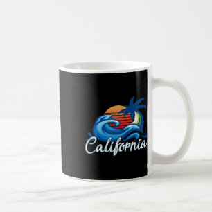 Mug Coucher de soleil tropical Cali Beach Waves Surfin