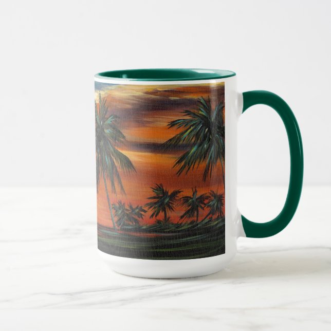 Mug Coucher de soleil tropical étonnant (Droite)