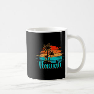 Mug Coucher de soleil tropical Hawaïen vintage arbre p