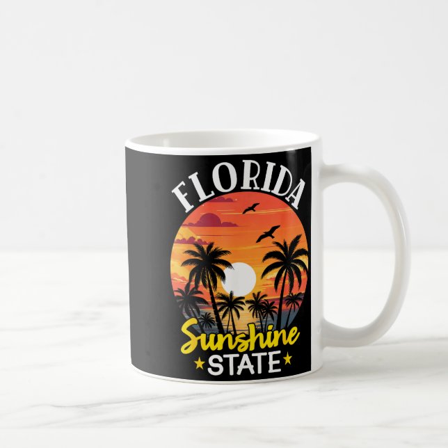 Mug Coucher de soleil tropical sur la plage au palmier (Droite)
