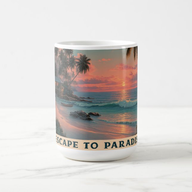 Mug Coucher de soleil tropical vibrant et pictural sur (Centre)