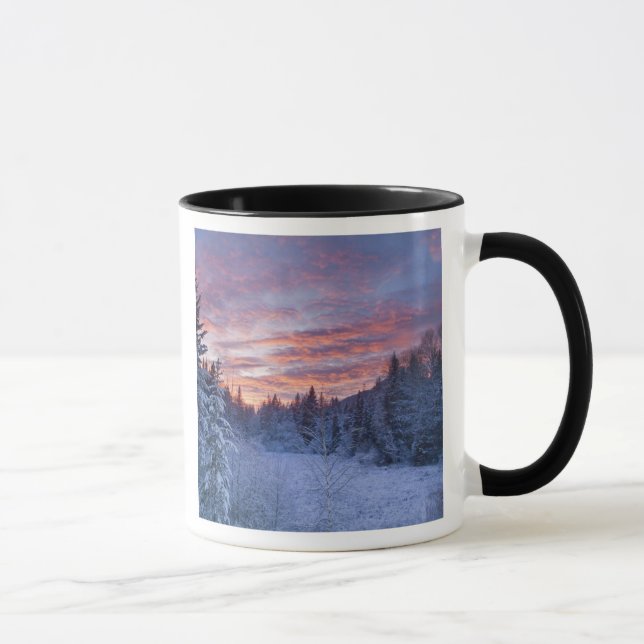 Mug Coucher de soleil vibrant peint le ciel au-dessus  (Droite)