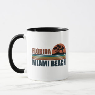 Mug Coucher de soleil vintage Miami Beach Floride