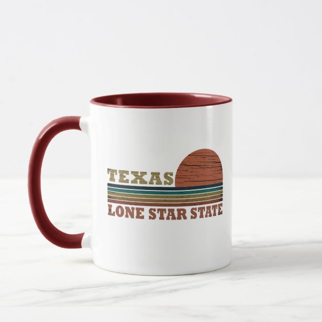 Mug Coucher de soleil vintage Texas (Gauche)