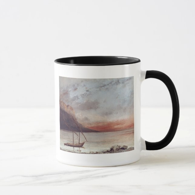 Mug Coucher du soleil au-dessus de lac Leman, 1874 (Droite)