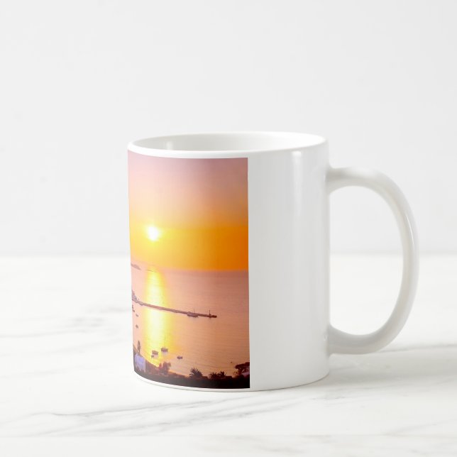 Mug Coucher du soleil dans Mykonos, Grèce (Droite)
