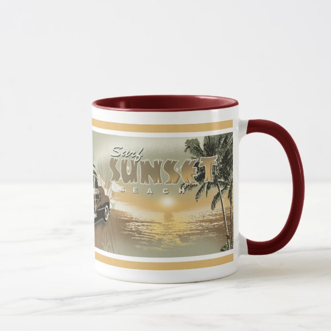 Mug coucher du soleil de surf (Droite)