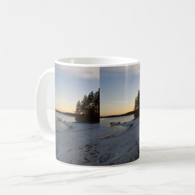 Mug Coucher du soleil d'hiver (Devant gauche)
