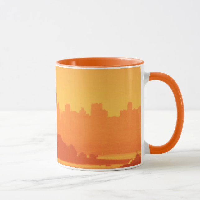 Mug Coucher du soleil lumineux de San Francisco (Droite)