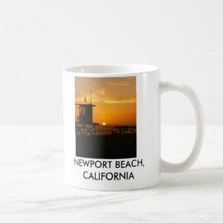 Mug Coucher du soleil, PLAGE de NEWPORT, la CALIFORNIE