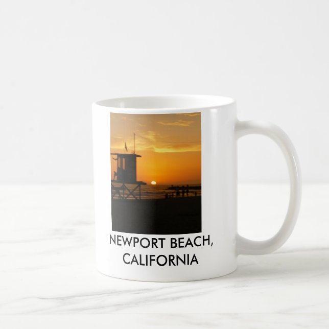 Mug Coucher du soleil, PLAGE de NEWPORT, la CALIFORNIE (Droite)