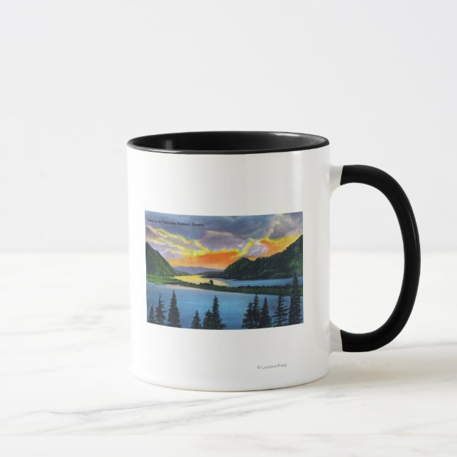 Mug Coucher du soleil sur la rivière Columbia (Droite)