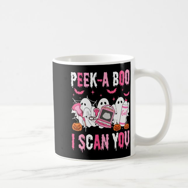 Mug Coucou je vous scanne vous échographe effrayant Ul (Droite)
