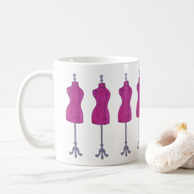 Mug Coudre sur mesure Mode Costume Designer Mannequin (Avec donut)