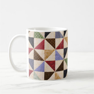 Mug Couette en Patchwork colorée : Texture de fleur.