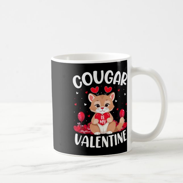Mug Cougar est mon amant de la Saint-Valentin Cœur Cou (Droite)