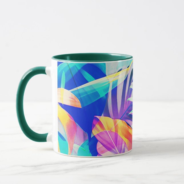 Mug Couleur Abstraite florale moderne Pastel (Gauche)