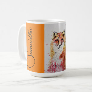 Mug Couleur Aquarelle Renard Rouge mignonne Peinture M