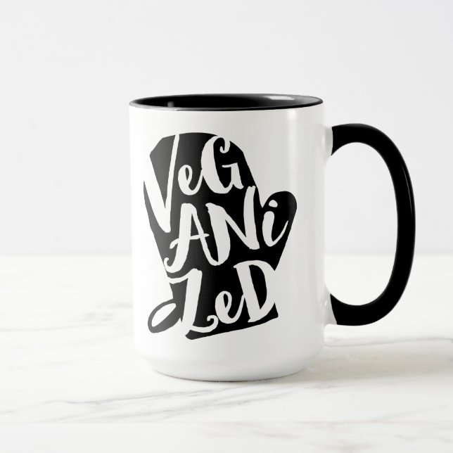 Mug Couleur Arrière - plan végétal veganisé (Droite)