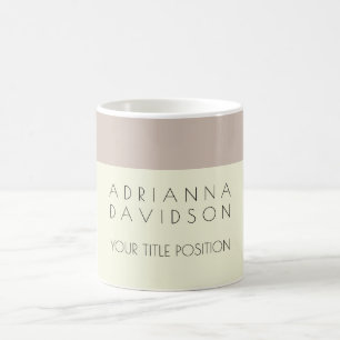Mug Couleur Beige Blanc tendance minimaliste