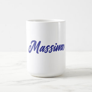 Mug Couleur bleu profond Calligraphie moderne simple d