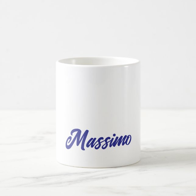 Mug Couleur bleu profond Calligraphie moderne simple d (Centre)