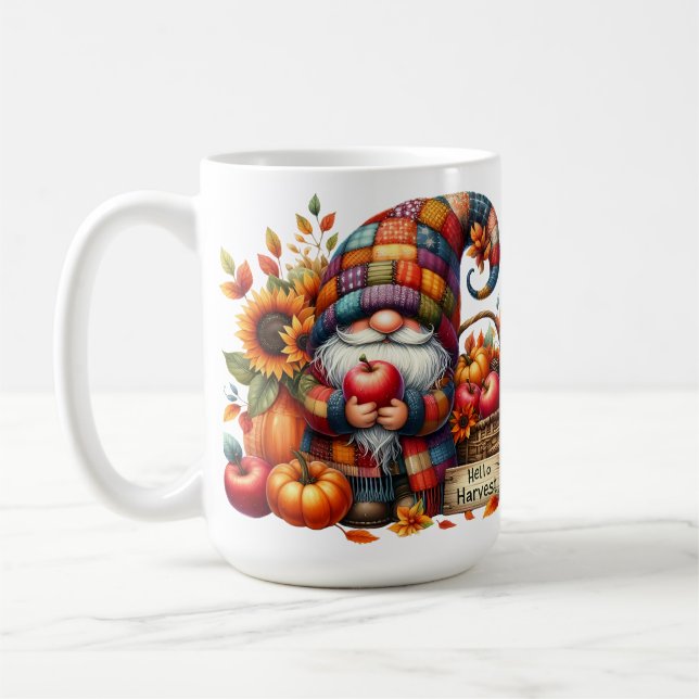MUG COULEUR BRILLANTE PATCHWORK FALL GNOMES (Gauche)