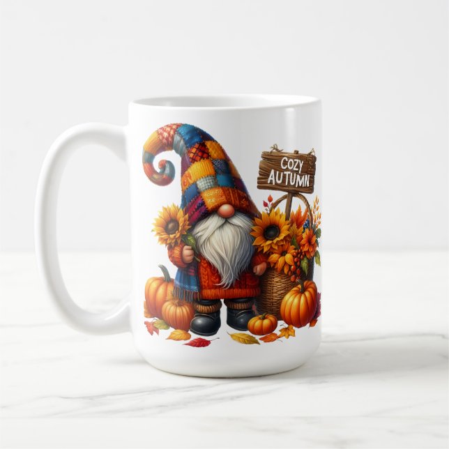 MUG COULEUR BRILLANTE PATCHWORK FALL GNOMES (Gauche)