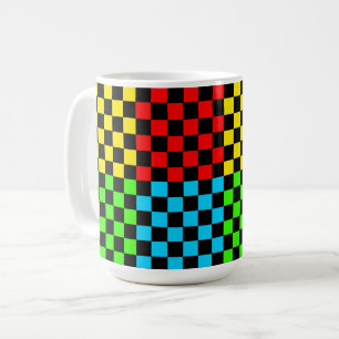 Mug Couleur Carré colorée Bloc de couleur Style Rétro