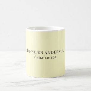 Mug Couleur crème Moderne Minimaliste Uni Professionne