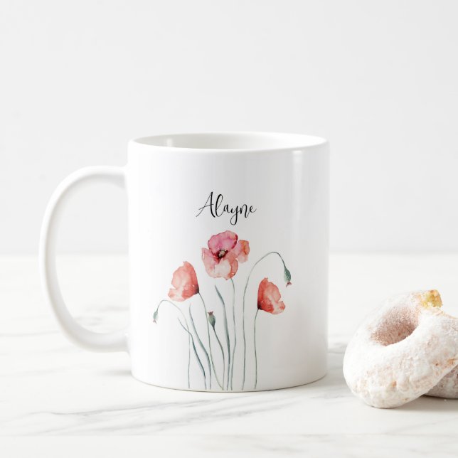 Mug Couleur d'aquarelle personnalisée pour les papillo (Avec donut)