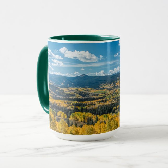 Mug Couleur d'automne en haut plat | Forêt nationale d (Devant gauche)