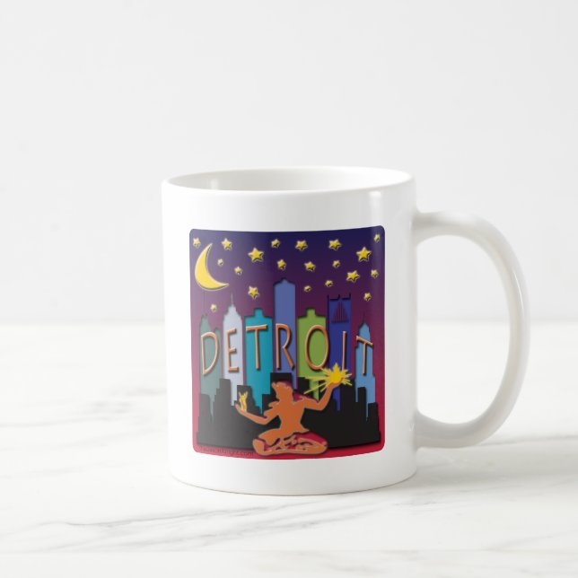 Mug Couleur de méga d'horizon de Detroit (Droite)