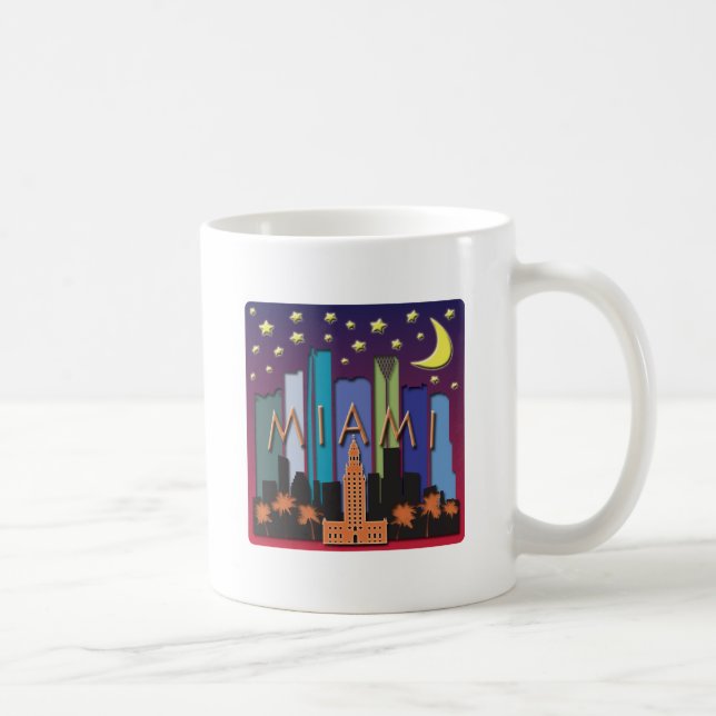 Mug Couleur de méga d'horizon de Miami (Droite)