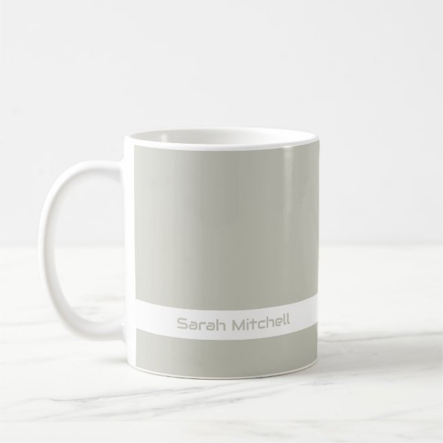 Mug Couleur de tendance - Clair gris argenté Nom Musiq (Gauche)