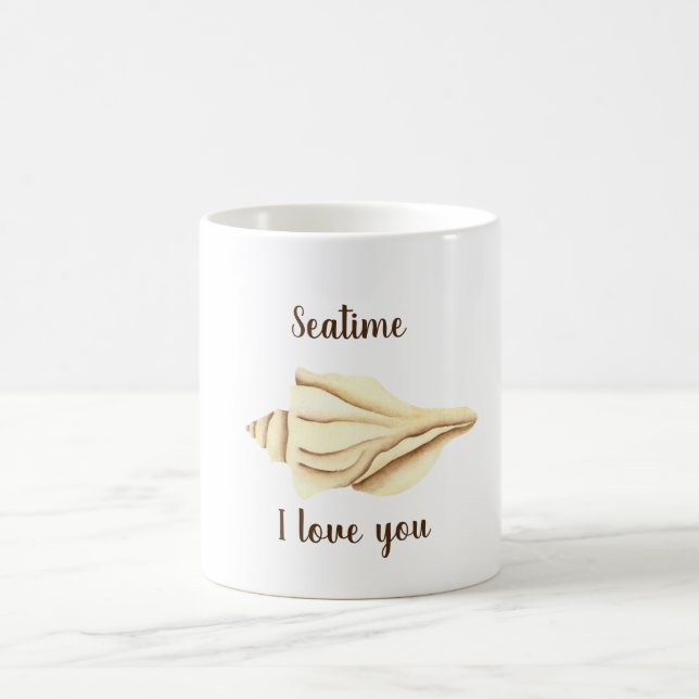 Mug Couleur d'eau mignonne romantique Seatime Shell Co (Centre)