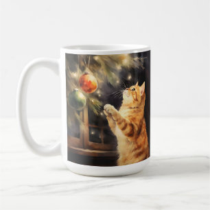 MUG COULEUR D'EAU ORANGE TABBY CUISINE BALLES DE NOËL