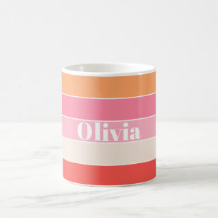 Mug Couleur d'été personnalisée Peach rose Barrages