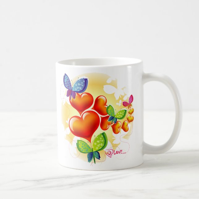 Mug Couleur Douce Couleur Pleine Été Amour Amitié (Droite)